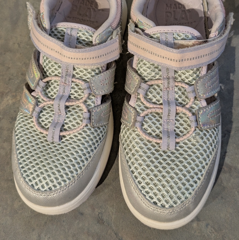 Stride Rite 1M Kids' Gray and Pink Watershoes